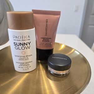 Pacifica Sunny Glow Bronzing Drops + bareMinerals Rescue Blonzer & Eyeshadow Set